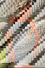 off the shulder fitted white short dress JB45769