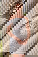 off the shoulder corset bodice short dress JB45769