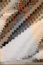 lace fit and flare a line dress JB45834