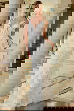 off white fitted dress JB47331