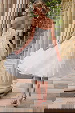 off white midi fit and flare dress JB48316