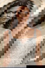 Floral Embroidered A Line Bridal Gown JB49761 - Image 3