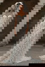 Floral Lace Bridal Gown With Sparkle Tulle JB99067 - Image 4