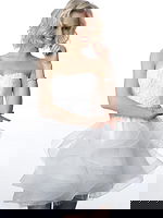 white fit and flare dress JVN3099