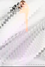 embellished lilac ball gown