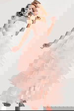 pink ruffled skirt dress K02442