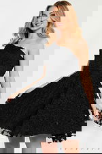 black girls dress with one shoulder neckline K23516