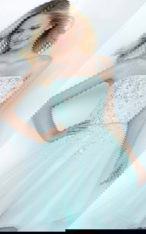 strapless green dress K3641