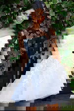 strapless white fit and flare dress K44212