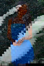 blue ruffled skirt short dress K45723