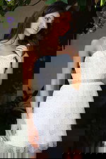 Embellished sleeveless mini dress with beaded waist