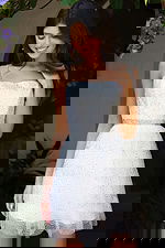 white embellished strapless dress K45723