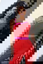 red and pink jumpsuit K46831