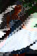 white fit and flare embellished strap dress K48024