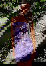 lilac floral short dress K49033