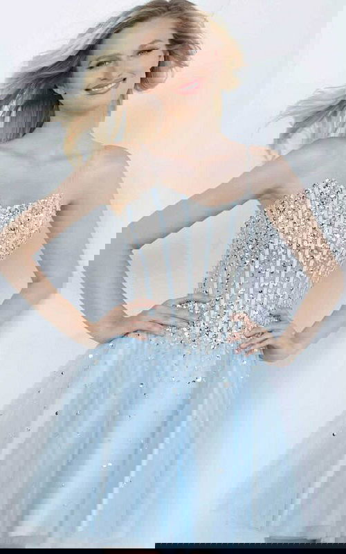 embellished corset bodice dress K59903