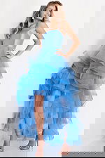 blue high low dress K66708