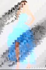 high low dress with ruffled skirt K66708