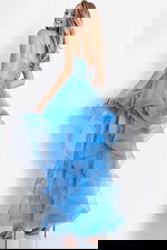 corset bodice high low dress K66708