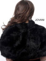 Side view of Jovani M50165 black dress.