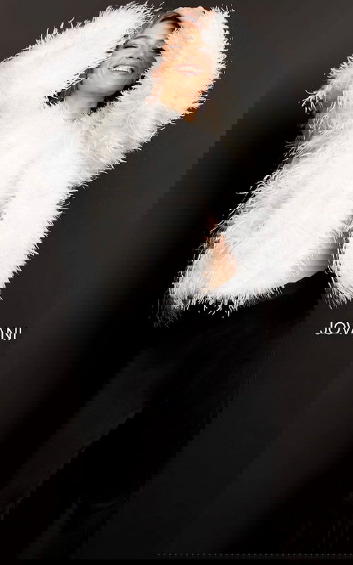 Black Ostrich Feather Ready to Wear Jacket M63366