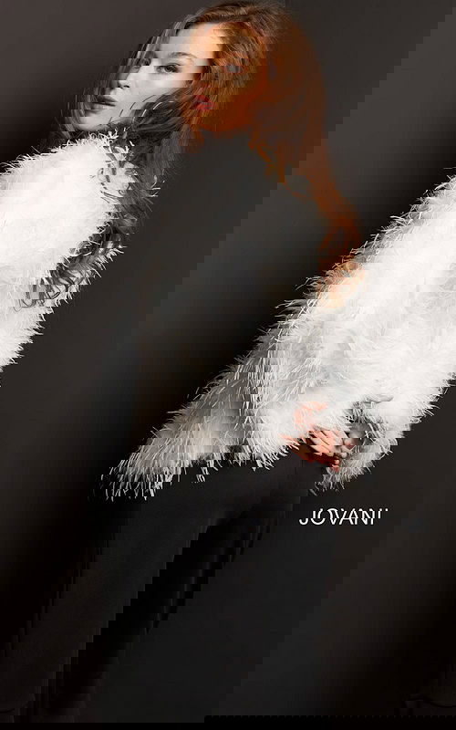 Black Ostrich Feather Ready to Wear Jacket M63366