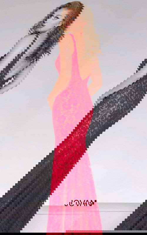 Lace Fitted Jovani Dress 48994