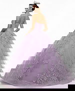 purple embellished ball gown Q43432