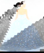 back of beaded ball gown  Q43437