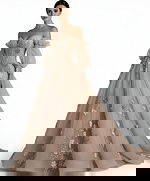 Beaded corset bodice ball gown