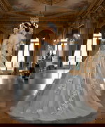 long sleeves corset bodice dress Q46666