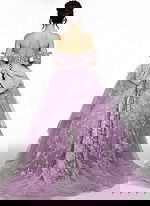 Ball Gown with Off Shoulder Corset Q48441 - Image 3