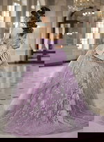 purple embellished ballgown Q48441