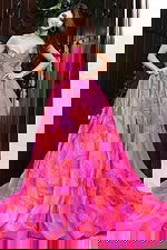 Sweetheart neckline gown with full dramatic skirt