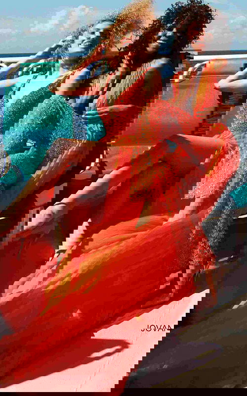 Jovani S60483 Beaded Bodice Chiffon Couture Gown