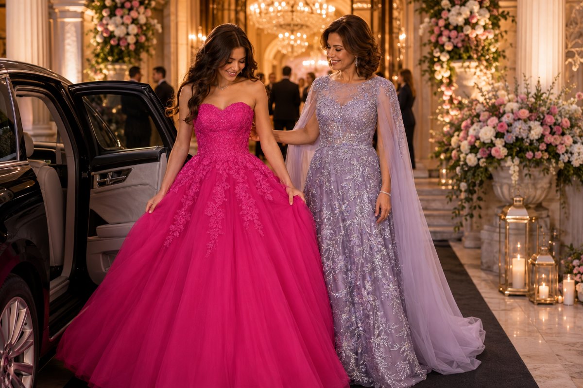 Formal mother daughter Sweet 16 attire