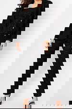 black three piece pantsuit 25773