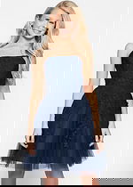 strapless navy girls dress K1830