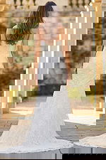 Off White Embellished Strapless Bridal Dress JB40608 - Image 2