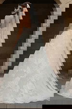 Floral Lace Ball Gown With Sheer Corset Bodice JB49120 - Image 3