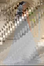 back of corset bodice ivory wedding dress jb49761