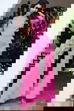 high neck sleeveless wide leg jumpsuit k50374