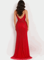 v back beaded dress 43221