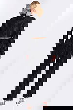 Cropped Glitter Pinstripe Pantsuit 46333 - Image 2