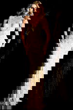 embellished v neck dress 42159