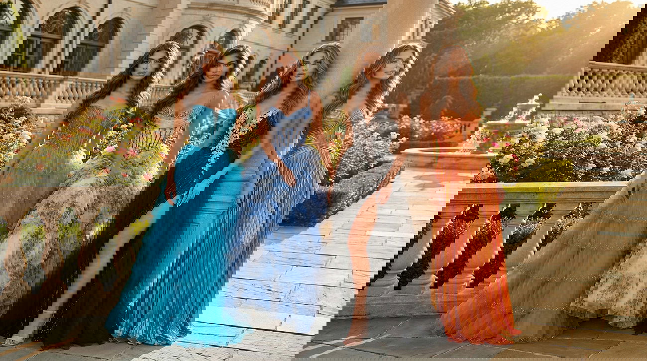 few promgirls ready to go to prom wearing jovani dresses