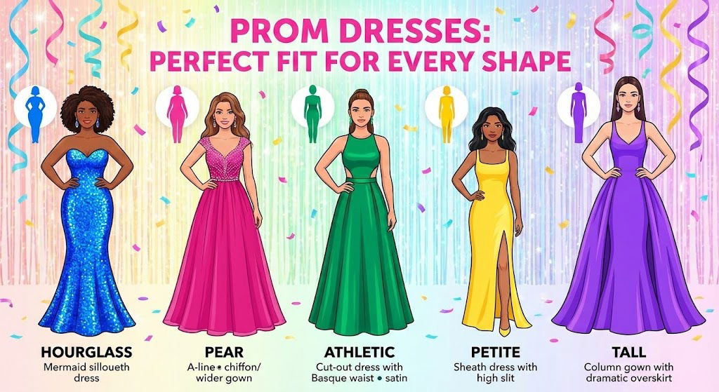 Body shape guide for prom dresses