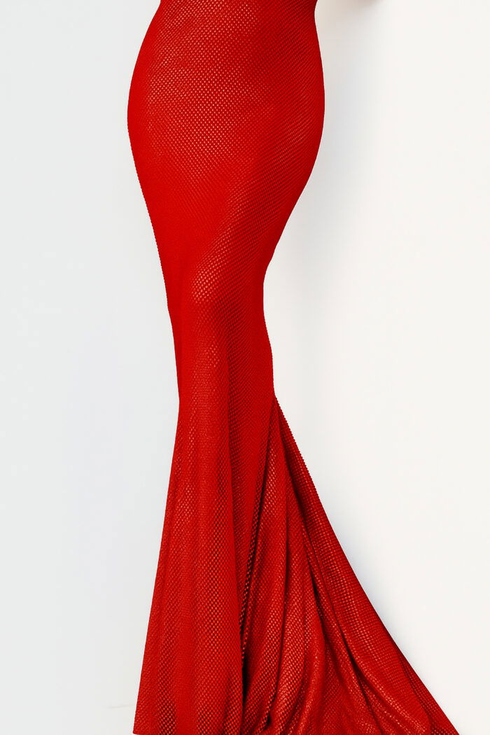 08139 red mermaid dress